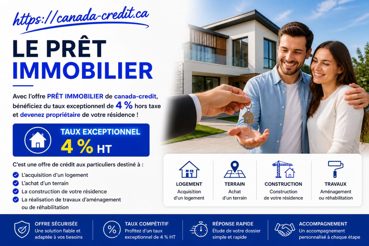 Prêt immobilier - Canada-Credit